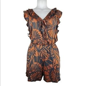 BCBG MaxAzria Women’s Blue and Brown Romper